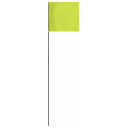 Swanson Tool Co Swanson Tool 363553132 FLM21100 21 in. Large Lime Glo Stake Flags - 100 per Pack 363553132